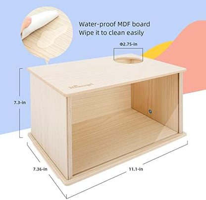 Niteangel Visible Hamster Digging Box for Syrian Dwarf Roborovski Campbell Hamsters Gerbils Mice Lemmings Degus or Other Small-Sized Pets (Burlywood)