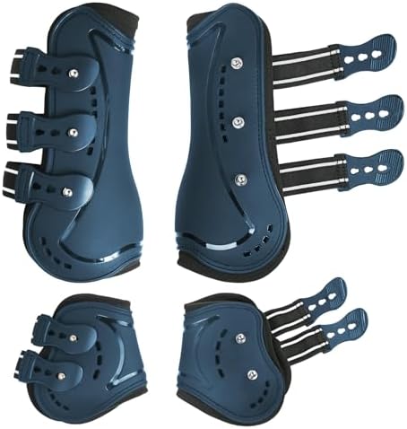 4/Pack Horse Jumping Boots, Open Front & Fetlock Boots for Jumping