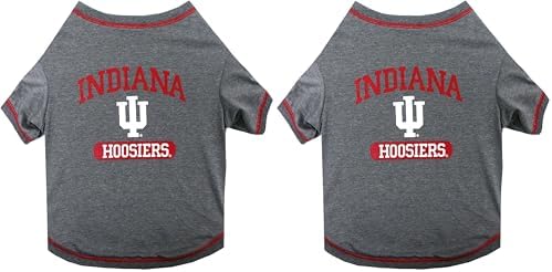 NCAA Indiana Hoosiers Dog T-Shirt, X-Small (Pack of 2)