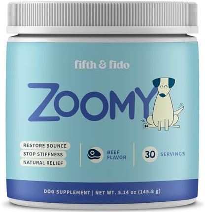 Fifth & Fido Zoomy Hip & Joint Supplement for Dogs, Powder