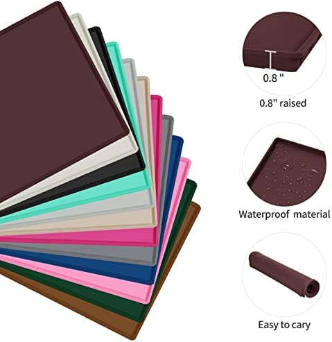 Silicone Dog Food Mat Waterproof Pet Feeding Tray for Medium and Large Dogs