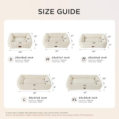 Bedsure ComfyFleece™ Cute XL Dog Beds for Extra Large Dogs，43in Warm Grey