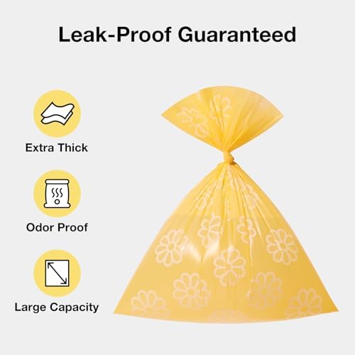 VETRESKA Dog Poop Bag Dispenser with Daisy Scented Waste Bags, 105 Counts