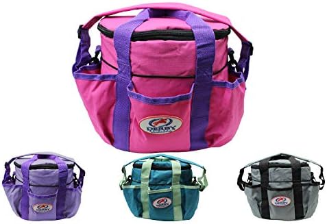 Derby Originals Premium Comfort Horse Grooming Tote Bag for Organization (Magenta/Black)