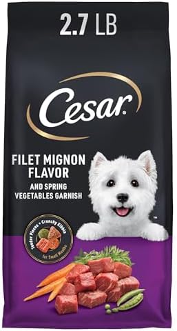 Cesar Small Breed Dry Dog Food, Filet Mignon & Spring Vegetable, 2.7 lb