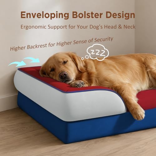 Comfort Expression Orthopedic Dog Beds for Large Sized Dog with Bolster