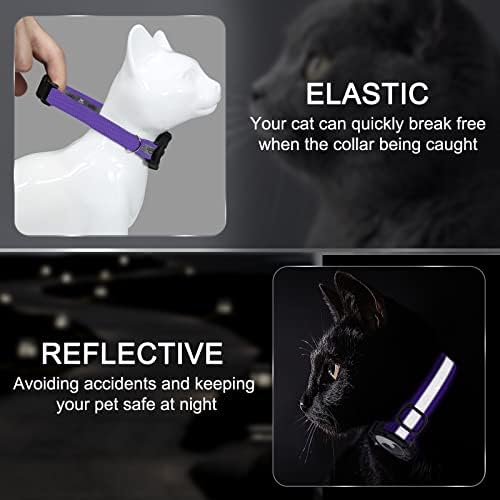 Reflective AirTag Cat Collar, Integrated Cat Collar with Air Tag Holder
