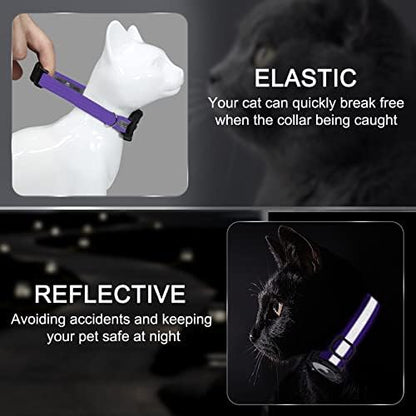 Reflective AirTag Cat Collar, Integrated Cat Collar with Air Tag Holder