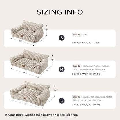 Bedsure ComfyFleece™ Shown on TV Fluffy Cat Couch for Pets,24in Amphora