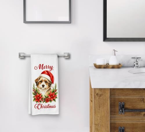 Christmas Shih Tzu Kitchen Dish Towels Dishcloth 16x24 Inch
