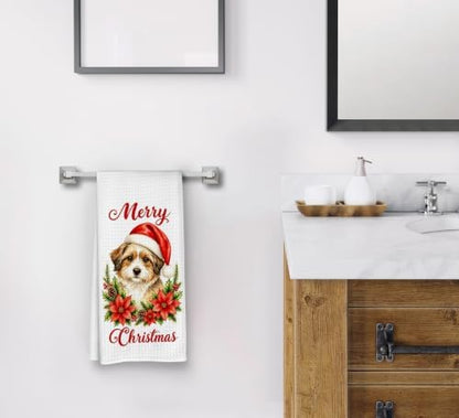 Christmas Shih Tzu Kitchen Dish Towels Dishcloth 16x24 Inch