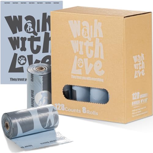 Poop Bags for Dogs, Leak Proof and Mess-free Waste Bags, 128 Bags