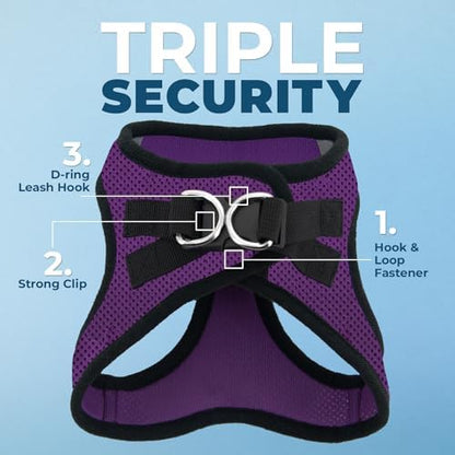 Voyager Step-in Air Dog Vest Harness - Purple/Black Trim, X-Large
