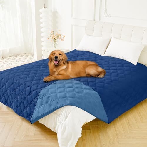 Smiry Waterproof Dog Bed Cover, Reversible Pet Blanket for Sofa Couch