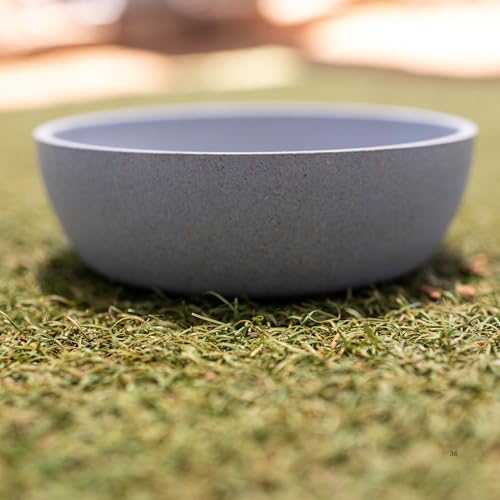 Loving Pets - Dolce Bamboo - Eco-Friendly Pet Bowls & Dishes for Dog, Cats, Puppy Food and Water Bowl -Sustainable and Dishwasher Safe, Made with Real Bamboo (Medium, Slate-Grey)