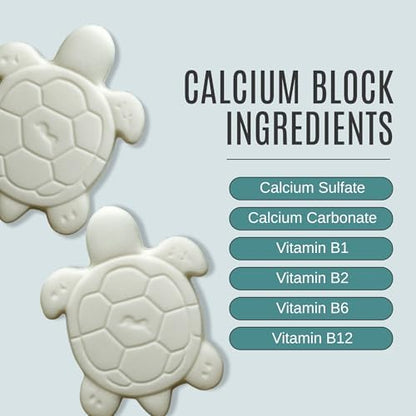 Shellstrong Premium Calcium Block for Aquatic Turtle - Slow Release Water Tank Conditioner - Cuttlebone for Aquarium - Turtle Tank Accessories - 20 Gallon Aquatic Treatment (3 Calcium Blocks)