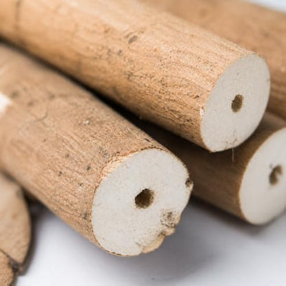 Bonka Bird Toys 1211 Pk6 Natural Bark Sola Sticks, 6-Pack, 3" Long, 1.25" Diameter, Soft Chew and Foraging Toy for Birds, Parrots, Parakeets, Cockatiels, Lightweight, Natural, Safe, Eco-Friendly