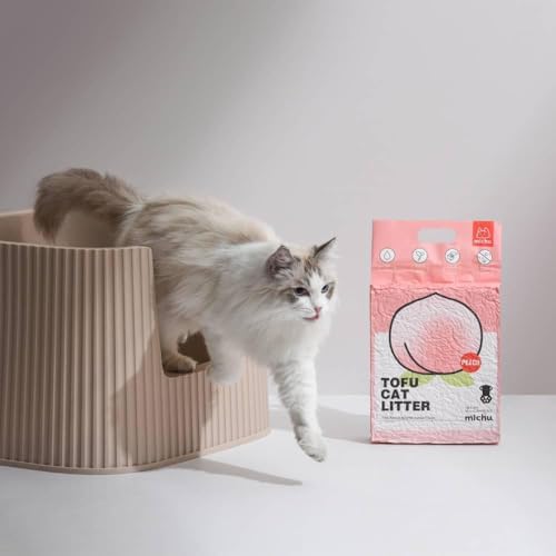 Michu Tofu Cat Litter Natural Clumping Tofu Cat Litter, Fast Clumping and Easily Scoop-able 5.5lb/88oz 5 Scents - Ocean Fresh, 4 Pack