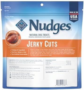 Blue Buffalo Nudges Jerky Cuts Chicken & Duck Dog Treats, 16 oz