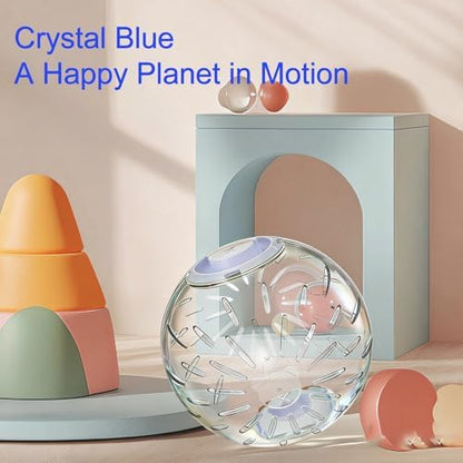 7.9 inch Hamster Ball, Exercise Toys, Running Clear Plastic Balls, Large Space, Easy to Clean, Portable Cage, for Small and Medium Hamsters, Syrian Dwarf Hamster (Blue)