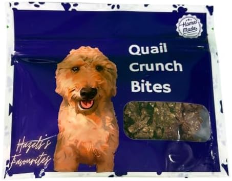 Undique Quail Crunch Bites: Gourmet Dehydrated Dog Treats with Quail Meat & Shells | Premium Healthy Dog Treats for Training | Organic Ingredients for a Happy Palate