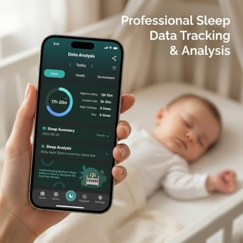 iBaby i20 Contactless Wellness Baby Monitor, 1080P Night Vision, 2-Way Audio, Cry Alerts, No Subscription