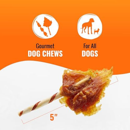 Good 'n' Fun Triple Flavor Wings Chews for All Dogs, 12 Ounces, Treat Your Dog to Long-Lasting Chews Made from Chicken, Pork Hide and Beef Hide (3-Pack)
