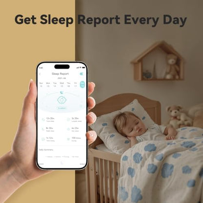 ebemate WiFi Video Baby Monitor with 2 Camera,2.8" Display with 1500Ft Long Range,WiFi On/Off,1080P No Glow Night Vision,2-Way Talk Baby Cam Monitoring EBS28-2