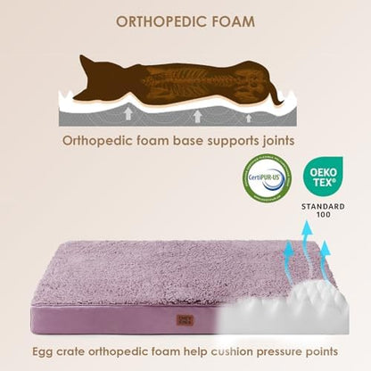 EHEYCIGA Orthopedic Dog Bed Medium with Removable Washable Cover, 30x20