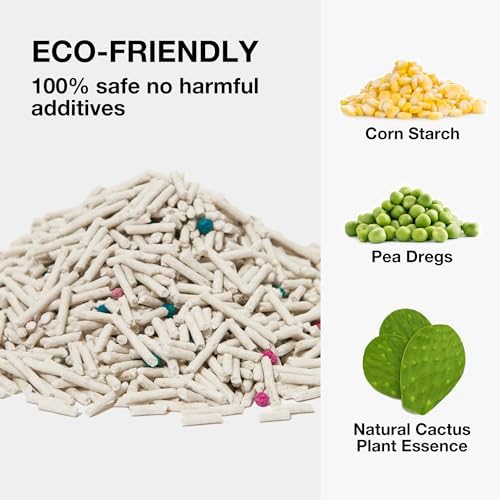 VETRESKA Tofu Cat Litter, Odor Control, Cactus 5.5lb×4bags