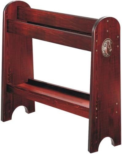 HOTCAN Pine Wood Saddle Rack | Ideal Saddle Stand for Horse Gear & Horse Tack Organizers | Suitable for Displaying Trophy Tack at Home | Compatible with English,Australian,Western Saddle(Red Mahogany)