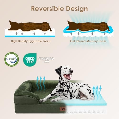 EHEYCIGA Orthopedic XXL Dog Bed, Waterproof Washable XL Big Pet Bed 48"