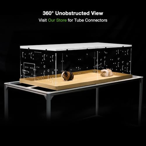 GuineaLoft™ Model-A5 Clear Acrylic Small Animal Cage for Guinea Pigs