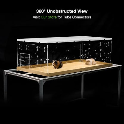 GuineaLoft™ Model-A5 Clear Acrylic Small Animal Cage for Guinea Pigs