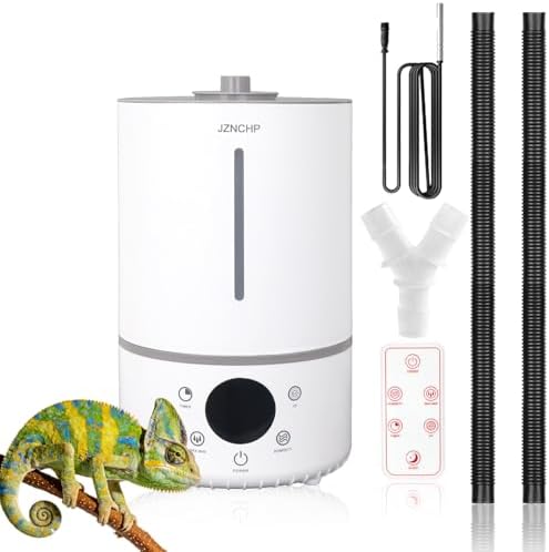 Reptile Humidifier and Fogger, 4L Plant Mister with Dual Probes and Tubes for Two Terrariums, Constant Humidity Setting, 48H Runtime