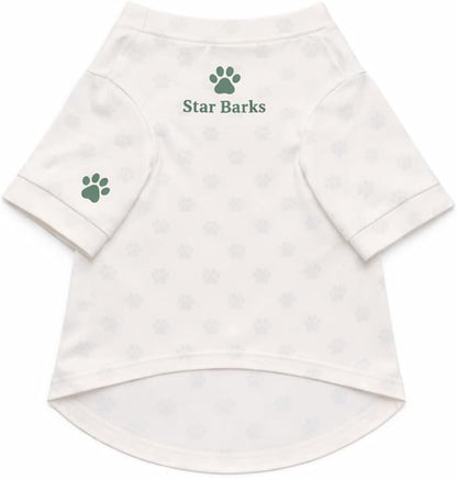 Luxury Designer Dog T Shirt – Trendy Puppy Clothes for Small Dogs, Fashion Pet Tee for French Bulldogs & Chihuahuas, Everything Chic Dog Apparel (StarbarksTee, Large)