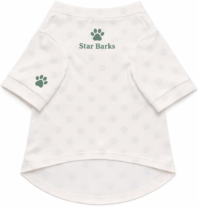 Luxury Designer Dog T Shirt – Trendy Puppy Clothes for Small Dogs, Fashion Pet Tee for French Bulldogs & Chihuahuas, Everything Chic Dog Apparel (StarbarksTee, Small)