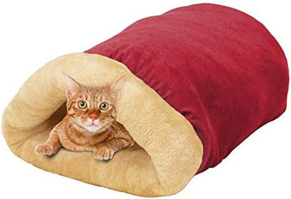 4 in 1 Self Warming Burrow Cat Bed Hideway Sleeping Cuddle Cave