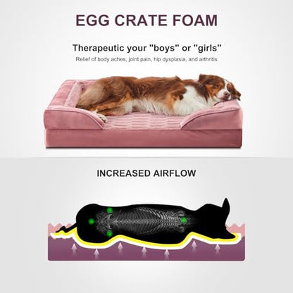 FURTIME Orthopedic Supportive Extra Large Dog Bed, XXL Waterproof Pet Bed