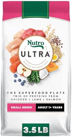 Nutro Ultra Small Breed Adult Dry Dog Food, Chicken, Lamb & Salmon, 3.5 lb