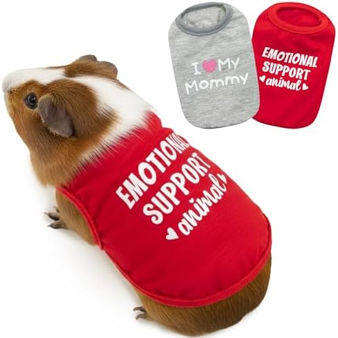 Guinea Pig Clothes (2-Pack), Soft Small Animal Vest T-Shirt