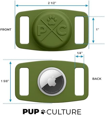 Pup Culture AirTag Dog Collar | Durable & Protective Dog AirTag Holder - Track Your Pet Using Apple AirTag Technology - Dog Collar AirTag Holder -for Dogs and Cats