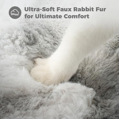 Avont Cat Bed Cave for Indoor Cats, Semi-Enclosed with Washable Cushion