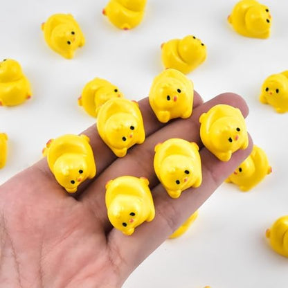 Cute Tiny Chicken Figurines Silicone Mold Micro Dollhouse Animal Epoxy Casting Mold for DIY Resin Art Fairy Garden Miniatures Landscape Crafts Decor(9-Cavity)