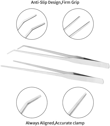 Fri4Free 2PCS 10.6" Stainless Steel Aquarium & Reptile Feeding Tweezers