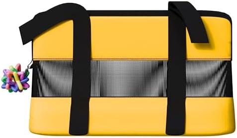 17" Soft Sided Cat and Dog Pet Carrier Bag for Travel with Bonus Toy Ball - Ideal and Compatible for Small Cats and Dogs - Versatile and TSA Airline Approved