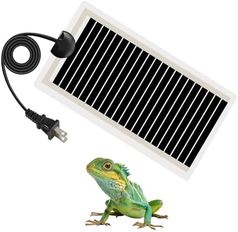Reptile Heating Pad with 11 x 5.9 Inch Reptile Heat Mat with Rapid and Even Heating Reptile Heat Pad Under Tank Terrarium Heat Mat for Reptile Turtle Snake Lizard 14 Watt
