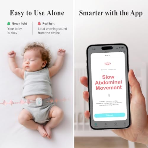 Sense-U Pro Baby Movement & Sleep Position Monitor, Sleep Analysis, Long Battery Life, Easy Clip-On Design