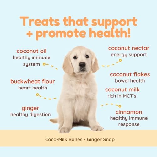 CocoTherapy Coco-Milk Bones Dog Treat (Ginger Snaps) 6 Oz.