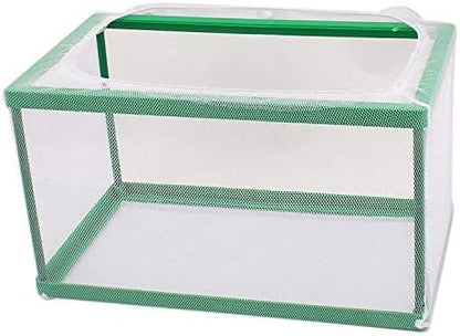 COMOK Fish Hatchery Breeder Box Aquarium Separation Net Nylon Incubator Mesh Fish Breeding Tanks Isolation Box Green Rectangle